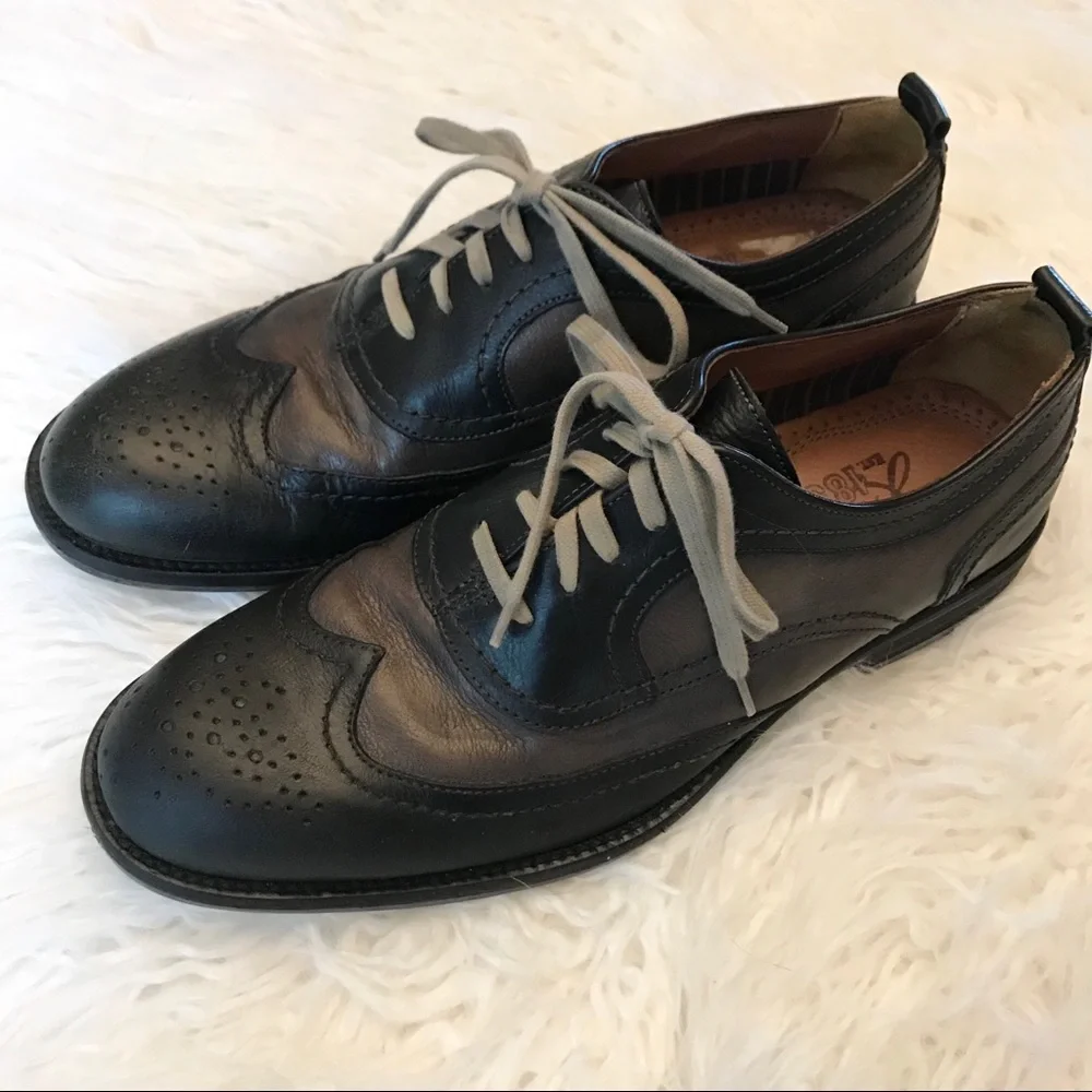 Johnston &‎ Murphy J&M 1850 black leather loafers